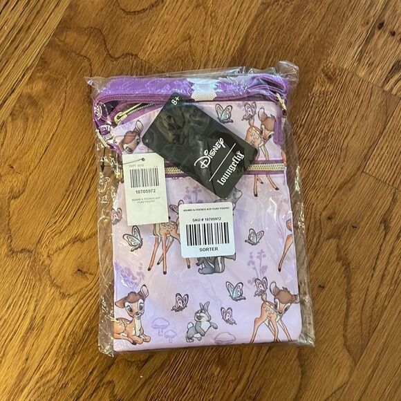 Loungefly Disney Bambi Forest Friends Passport Crossbody NWT - Picture 4 of 4